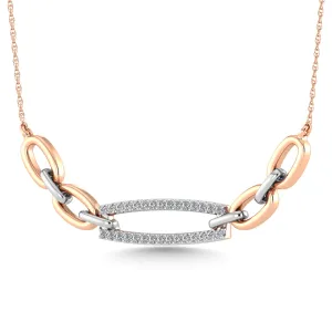 10K Two Tone Diamond 1/6 Ct.Tw. Fashion Necklace