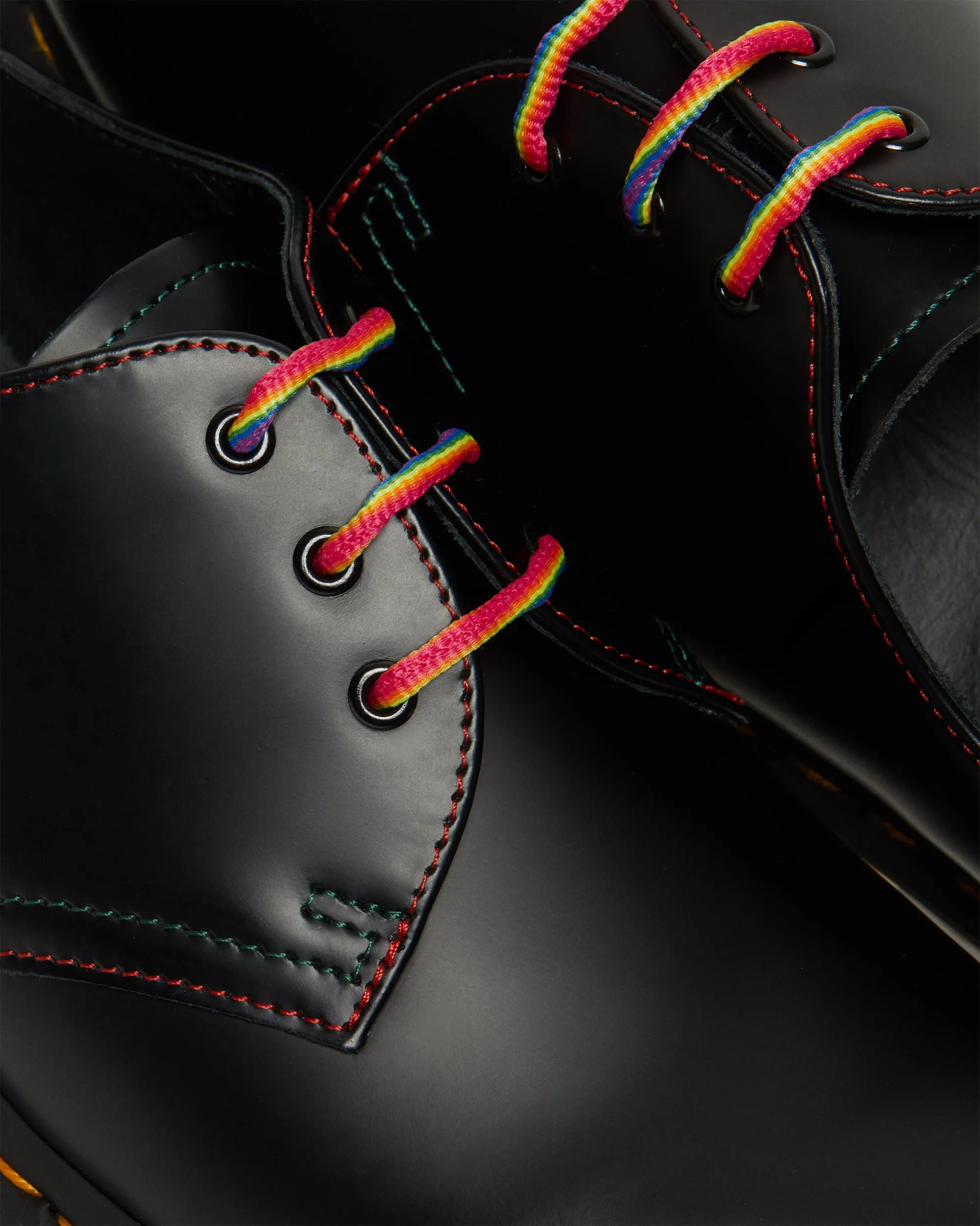 1461 Pride Black Smooth Oxford Shoes