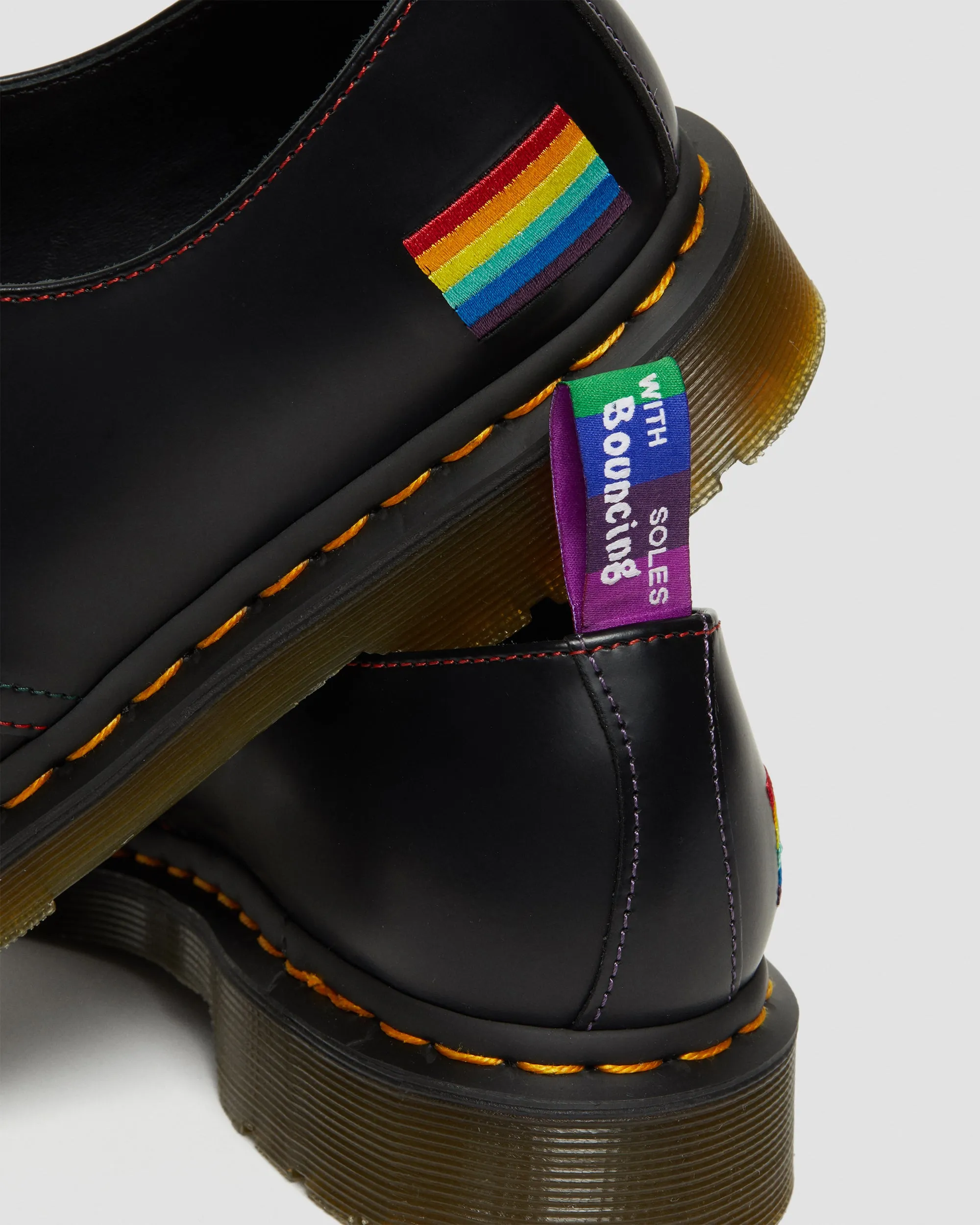 1461 Pride Black Smooth Oxford Shoes