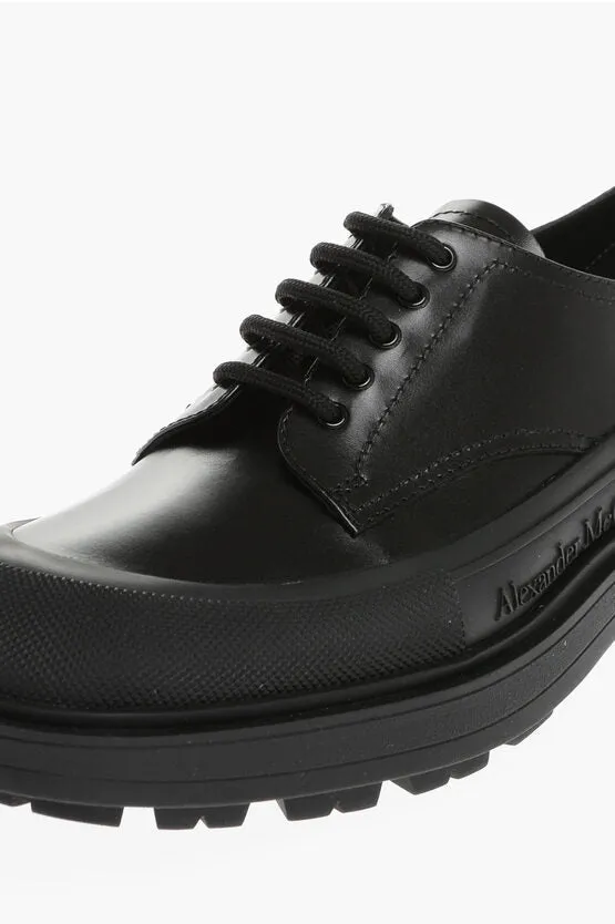Alexander McQueen Brushed Leather Derby Shoes