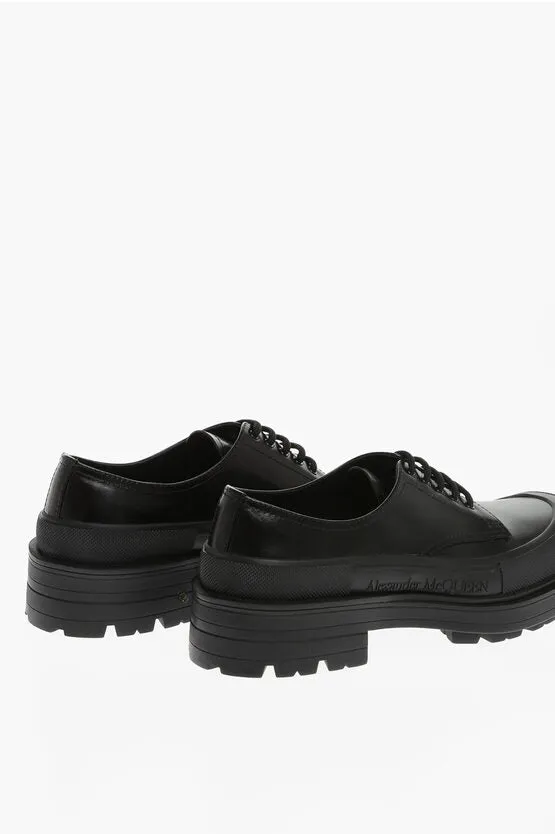 Alexander McQueen Brushed Leather Derby Shoes
