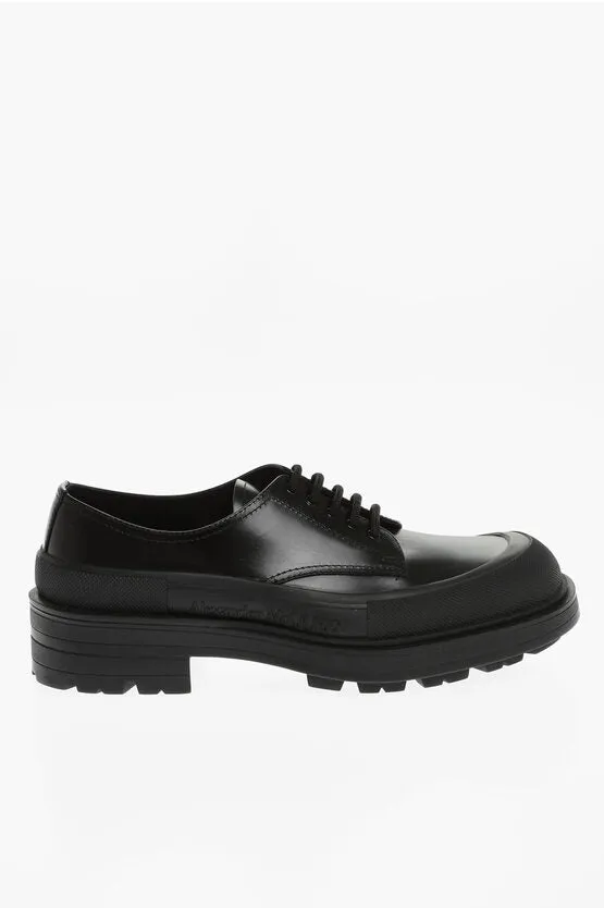 Alexander McQueen Brushed Leather Derby Shoes