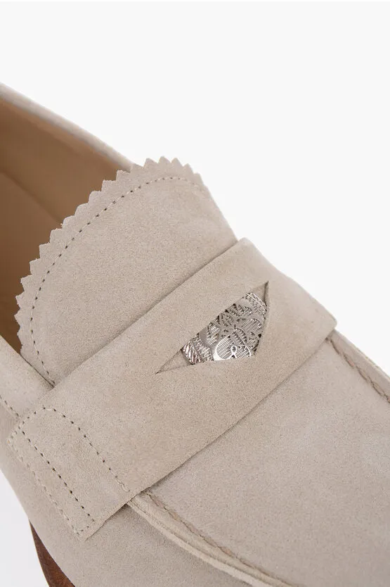 Alexander McQueen Suede Leather Penny Loafers