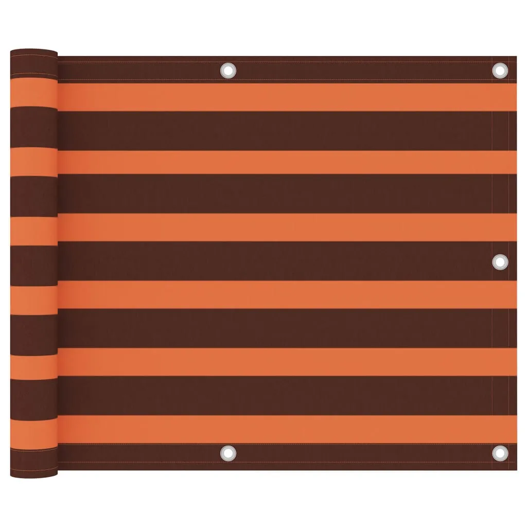 Balcony Screen Orange and Brown 75x400 cm Oxford Fabric