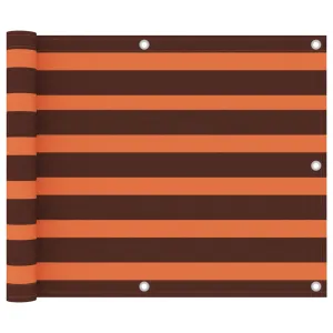 Balcony Screen Orange and Brown 75x400 cm Oxford Fabric