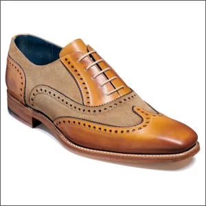 Barker Spencer Cedar Calf/ Snuff Suede Oxford^