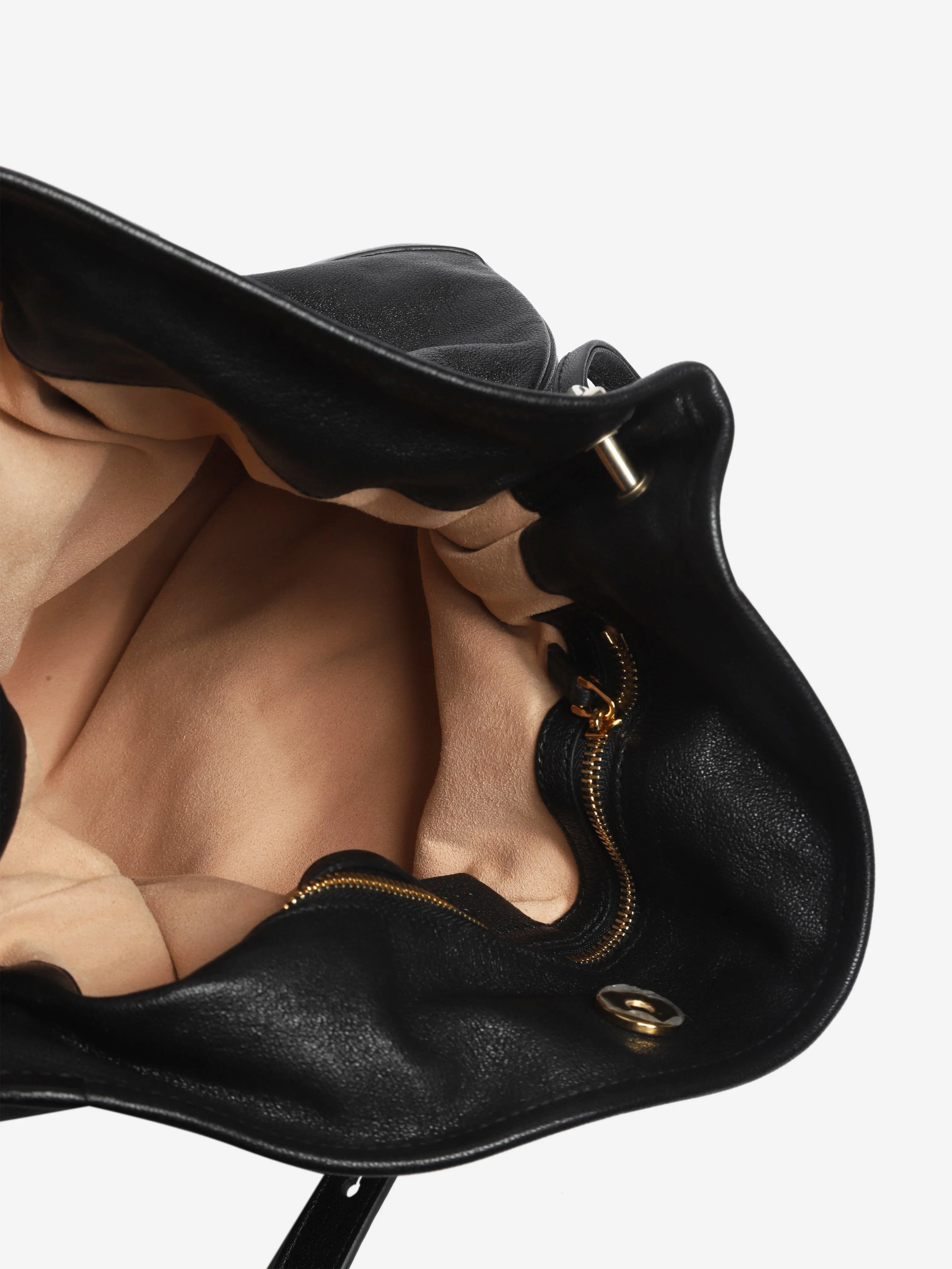 Black leather Horsebit shoulder bag