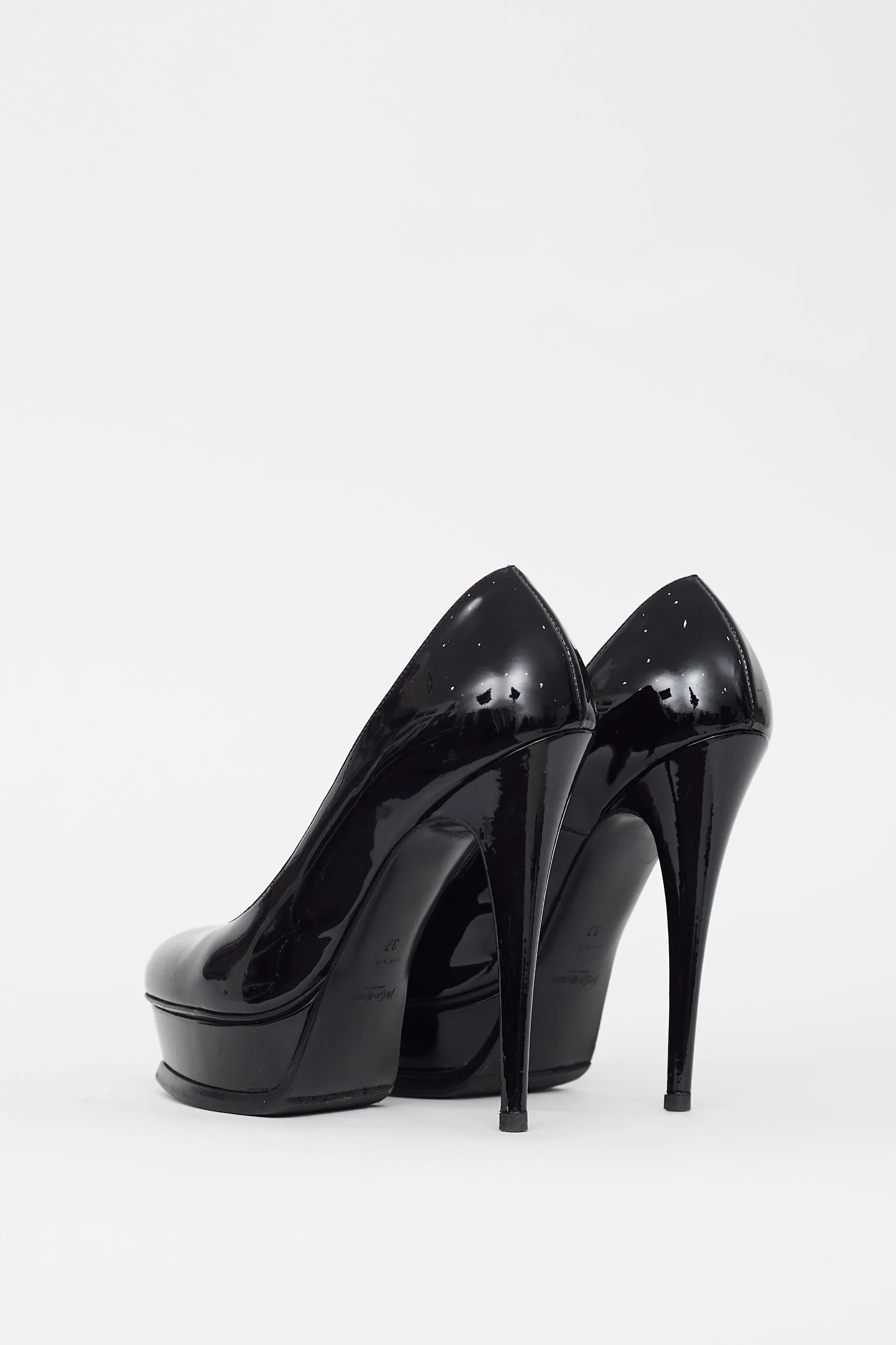 Black Patent Leather Platform Pump