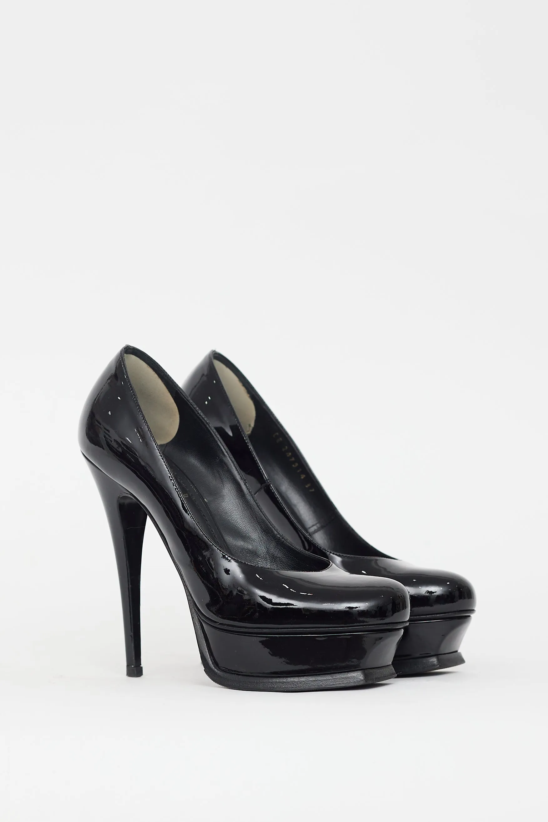 Black Patent Leather Platform Pump