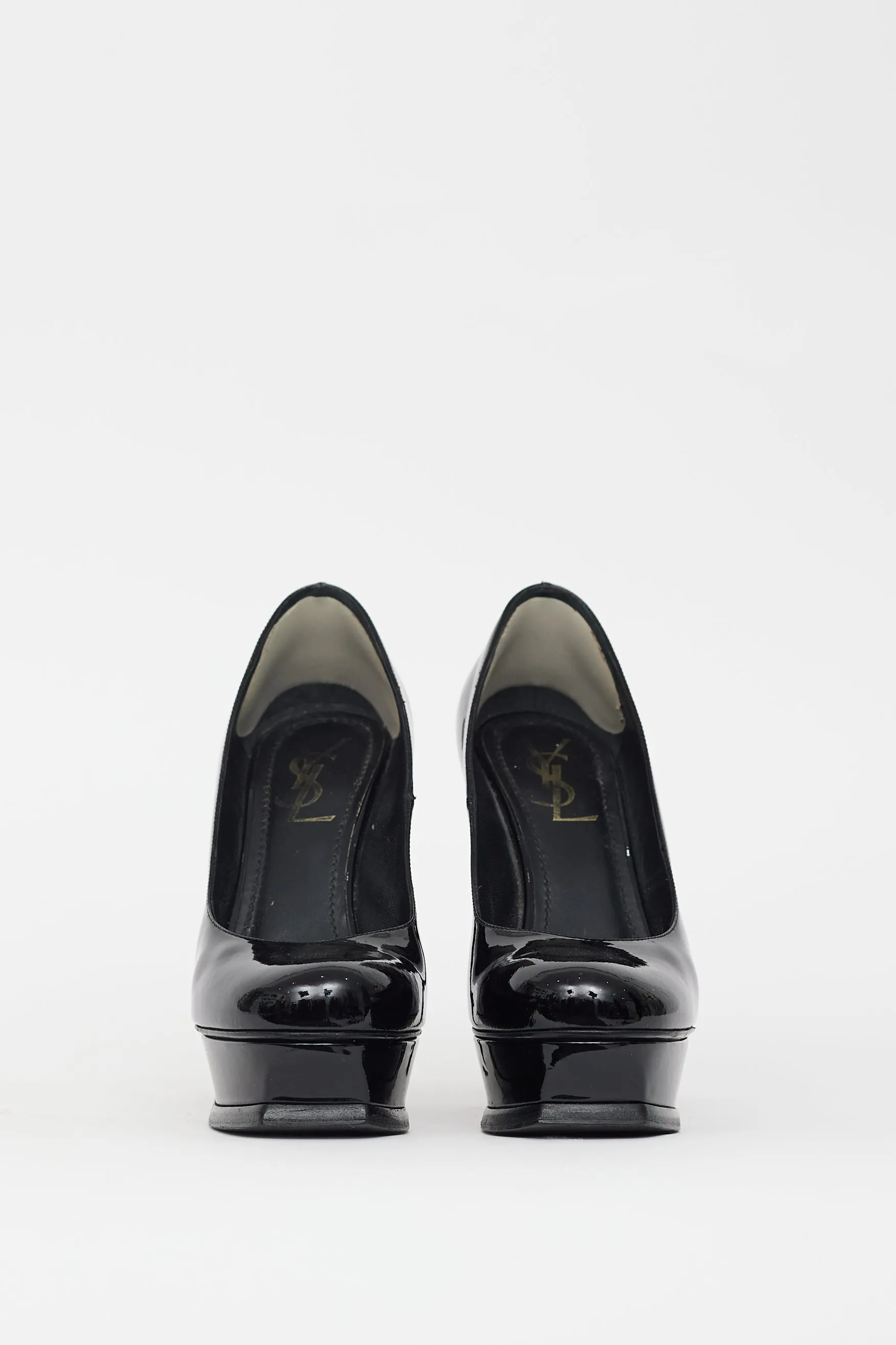 Black Patent Leather Platform Pump
