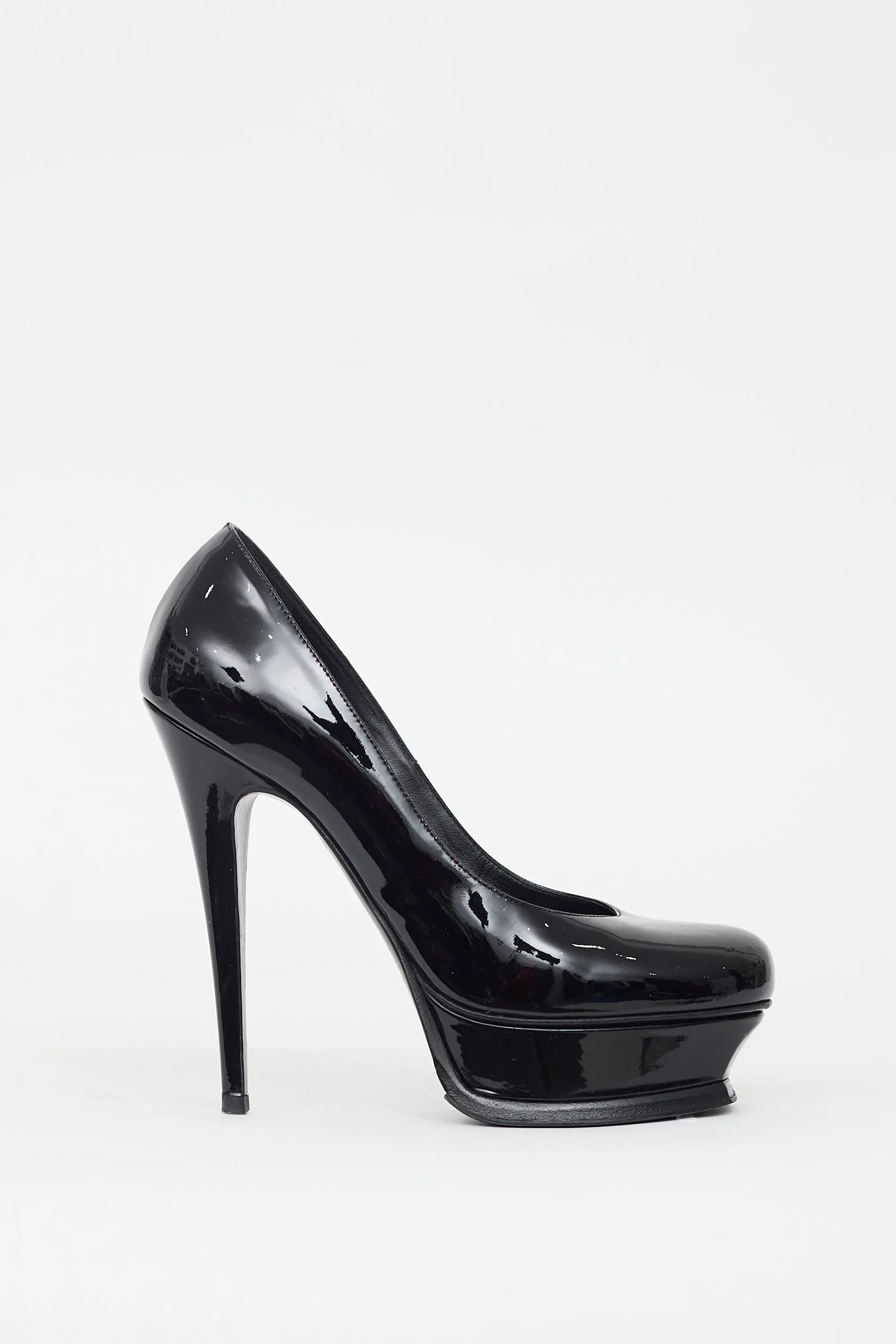 Black Patent Leather Platform Pump