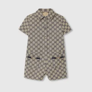 Children's GG Canvas Playsuit