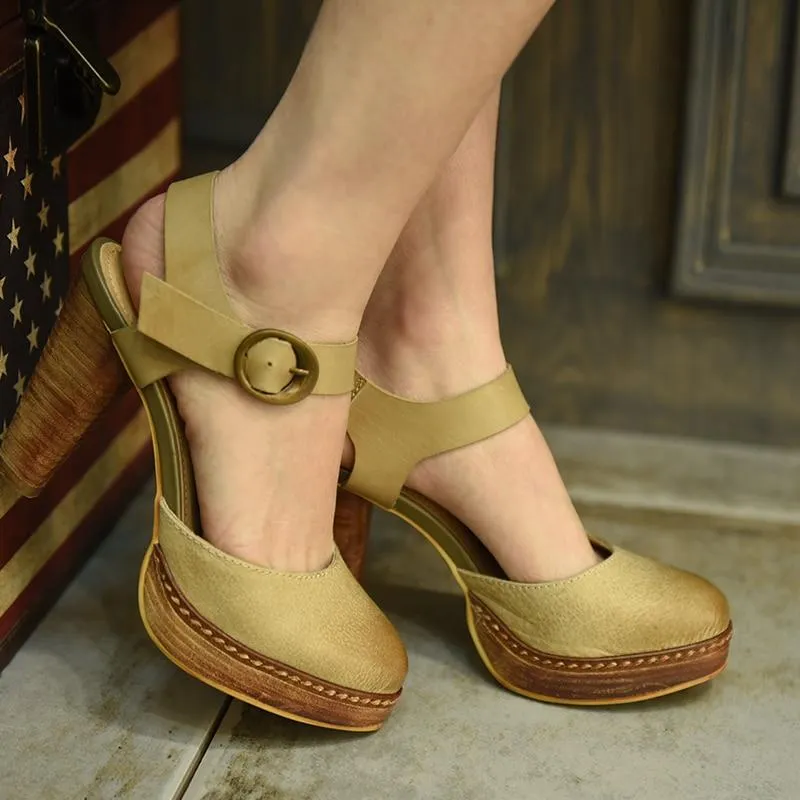 Classika Leather Platform Pumps
