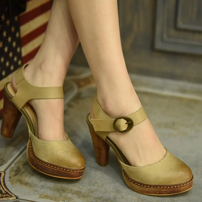 Classika Leather Platform Pumps