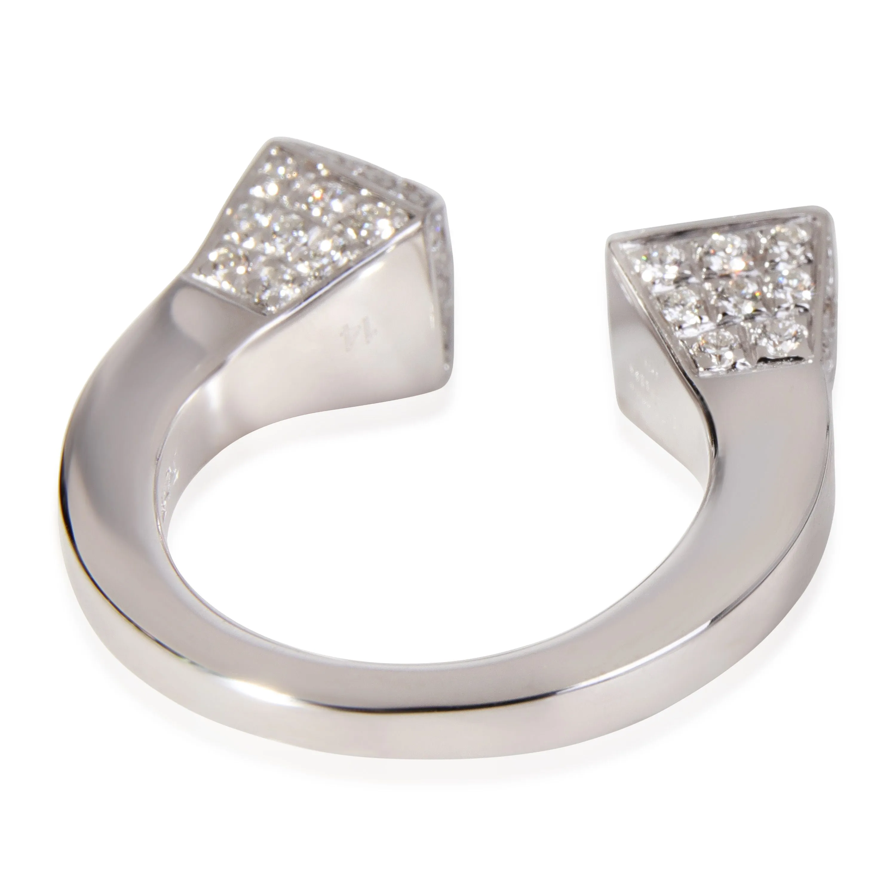 Diamond Nailhead Ring in 18k White Gold