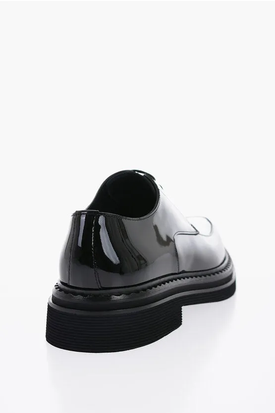 Dolce & Gabbana Pointed Patent Leather Derby Shoes