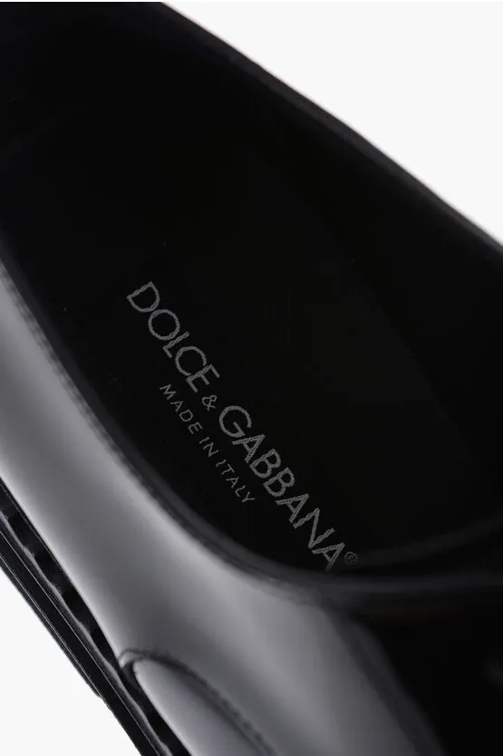 Dolce & Gabbana Pointed Patent Leather Derby Shoes