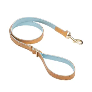 EzyDog Oxford Leather Dog Lead Powder Blue