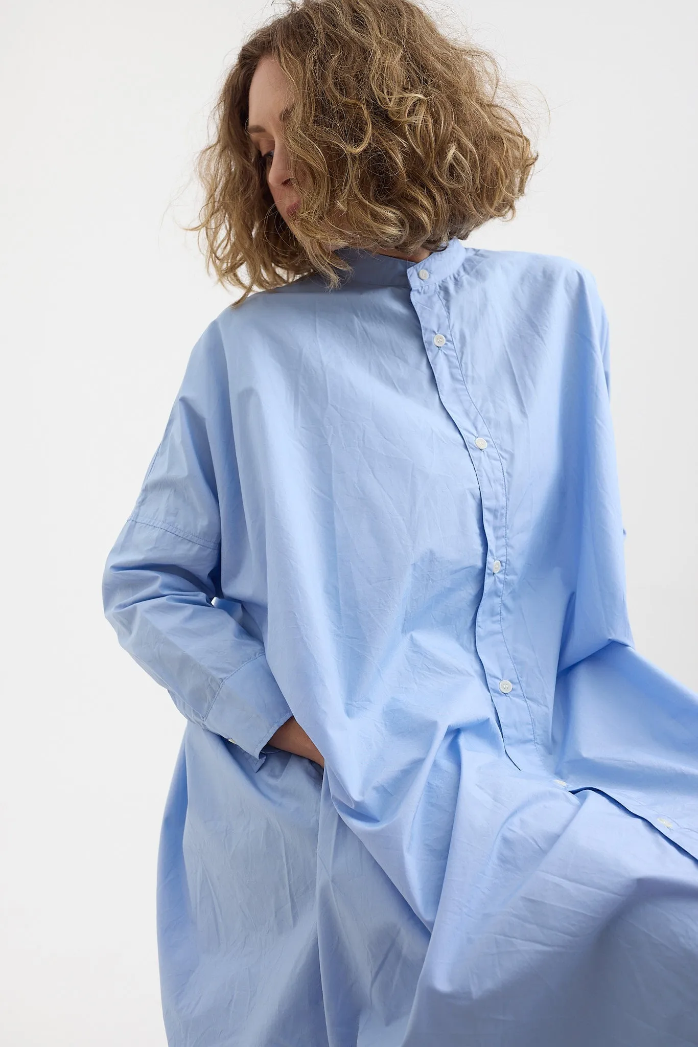 Gauze   Laboratory - Band Collar Militaria Shirt One Piece