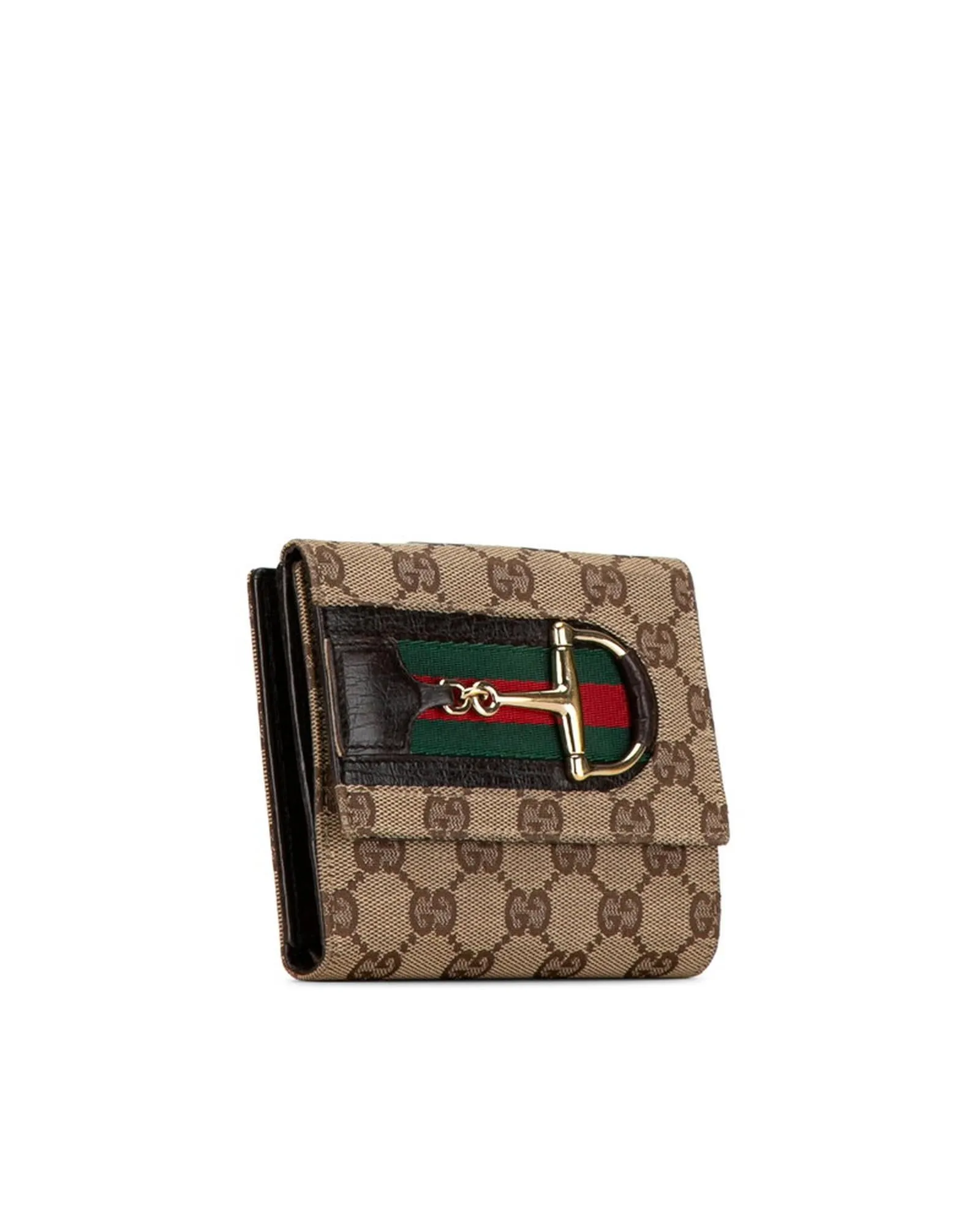 GG Canvas Horsebit Bifold Wallet with Authenticity Verification