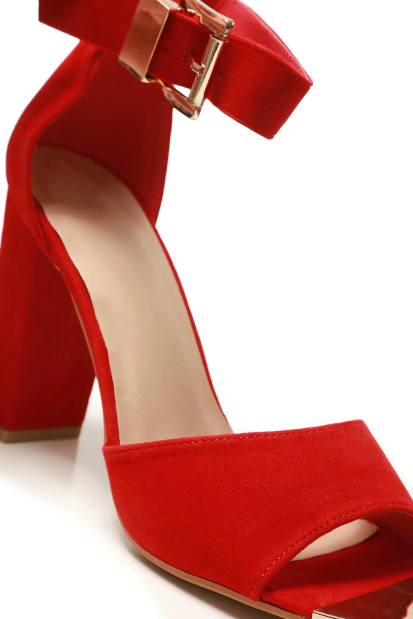 Jessy medium block heel open toe ankle strap sandal