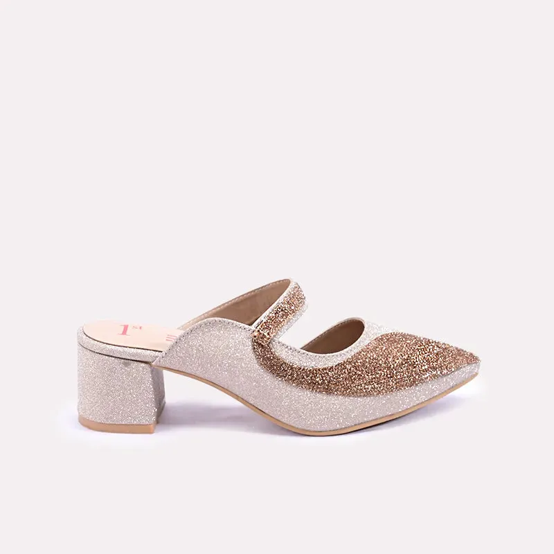 Julianna Gold Block Heel Bridal Pumps 0431192