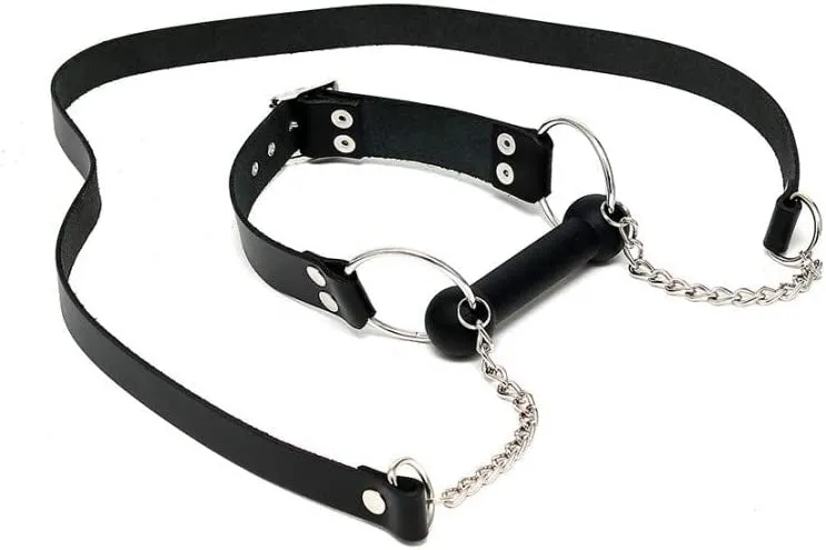 Leather Horse Bit Gag And Reins