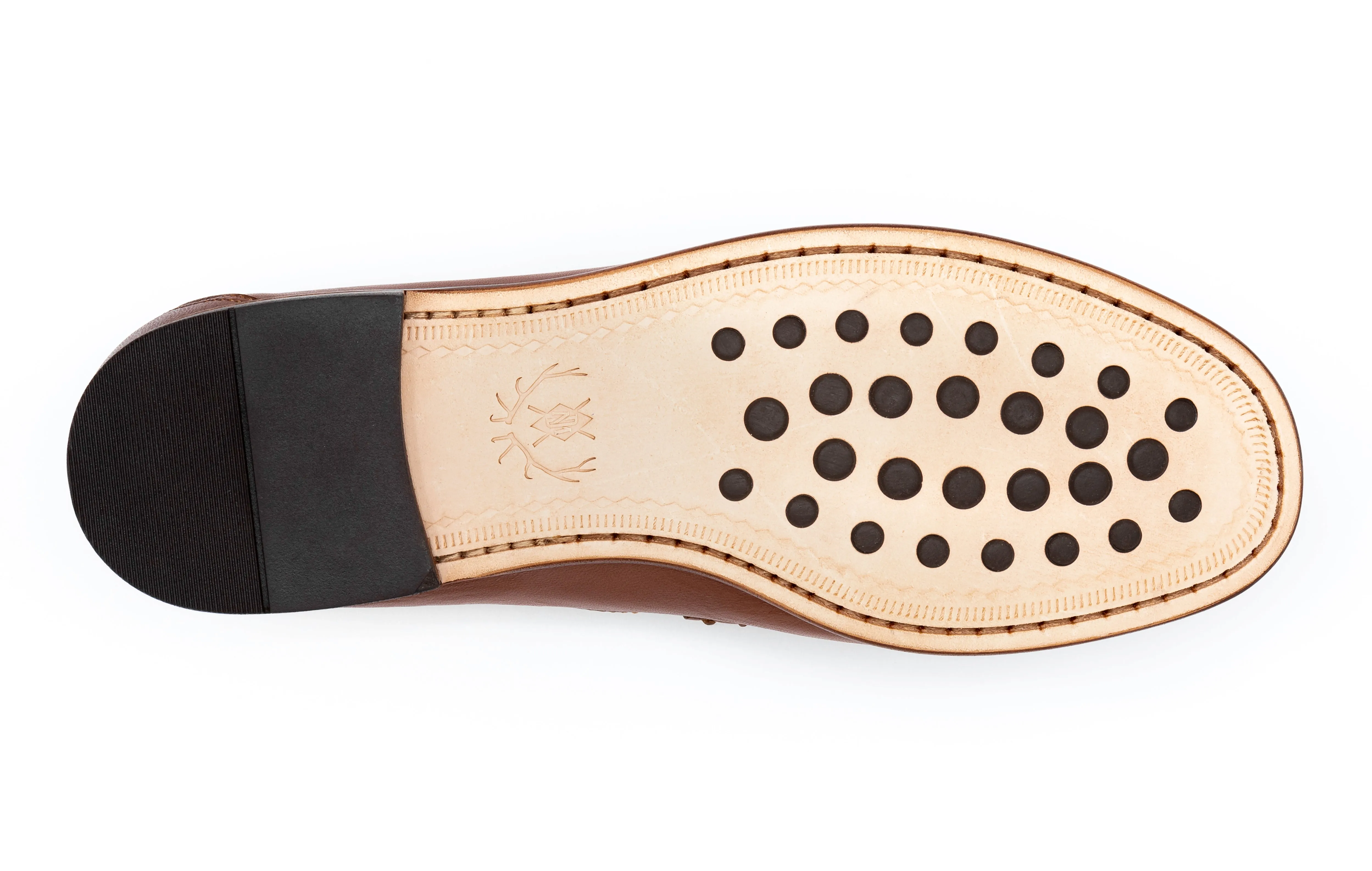 Maxwell Sheep Skin Penny Loafers - Whiskey