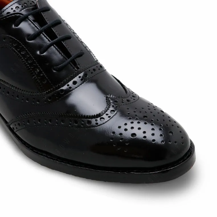 MR.FERGUSON FULL BROGUE European Brush Off Clear Matte Black