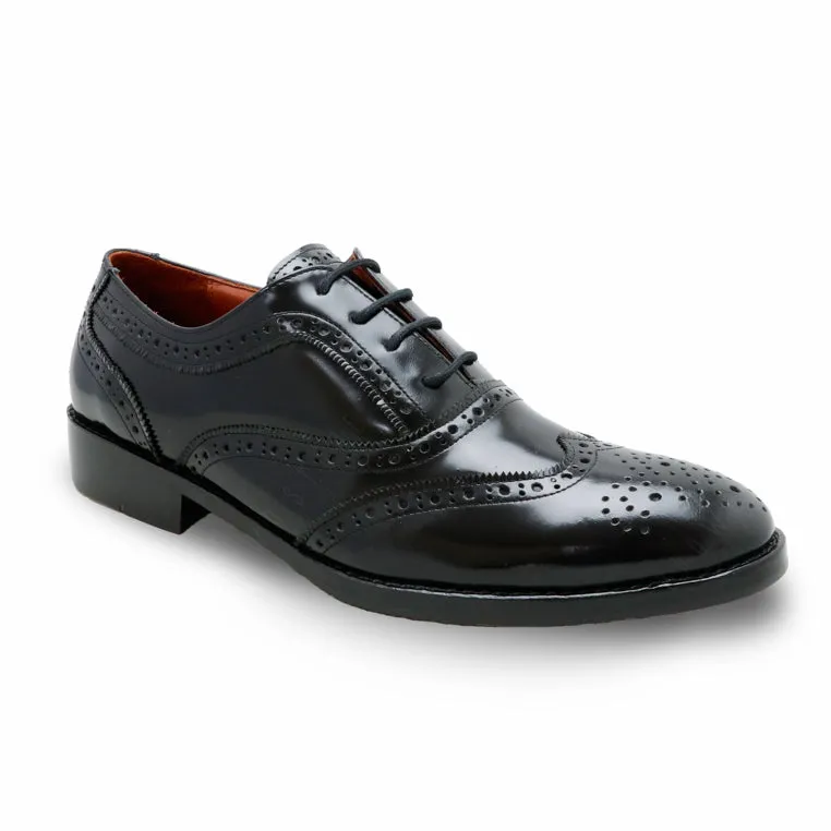 MR.FERGUSON FULL BROGUE European Brush Off Clear Matte Black