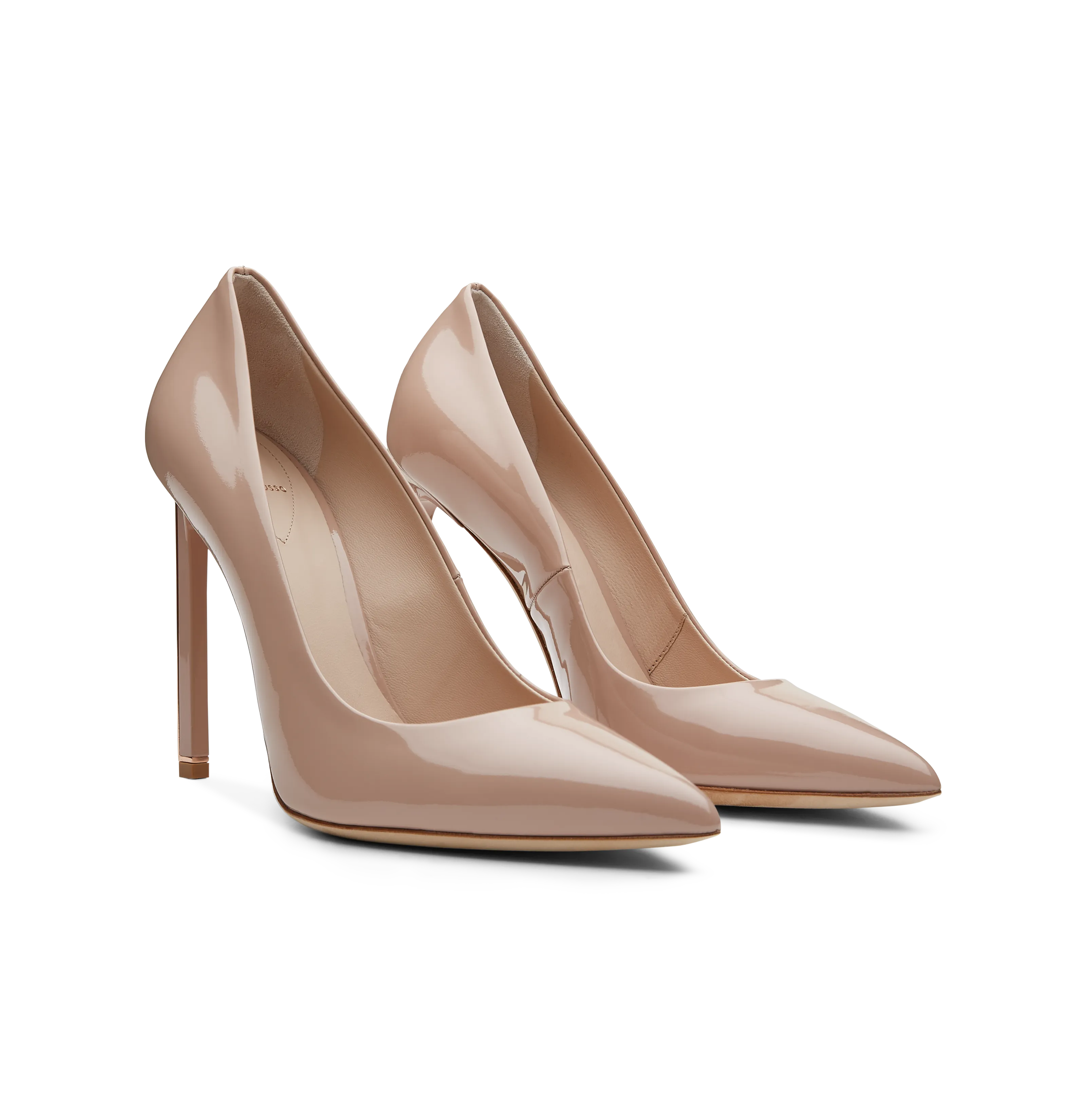 Nude Patent Calf Leather With Rose Gold Hardware