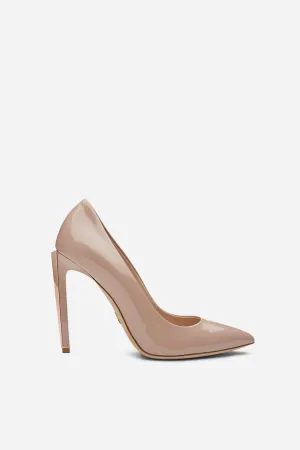 Nude Patent Calf Leather With Rose Gold Hardware