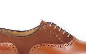 Oliver Sweeney Tondela Leather & Suede Brogue - Chestnut