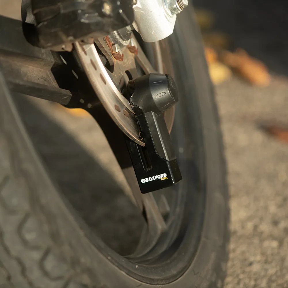 Oxford Titan 10mm Pin Disc Lock Black incl. Pouch Motorcycle Security
