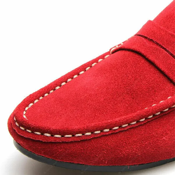 Penny Leather Loafer Suede Ruby Red