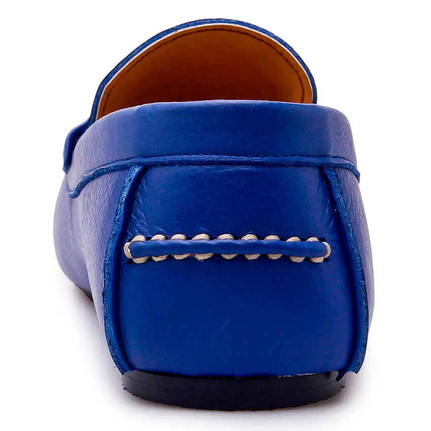 Penny Loafer Wrinkle Soft Leather Indigo Blue