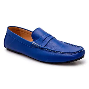 Penny Loafer Wrinkle Soft Leather Indigo Blue