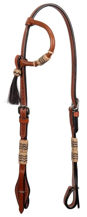 Rawhide & Tassel One Ear Headstall, Full