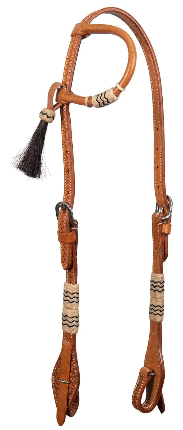 Rawhide & Tassel One Ear Headstall, Full