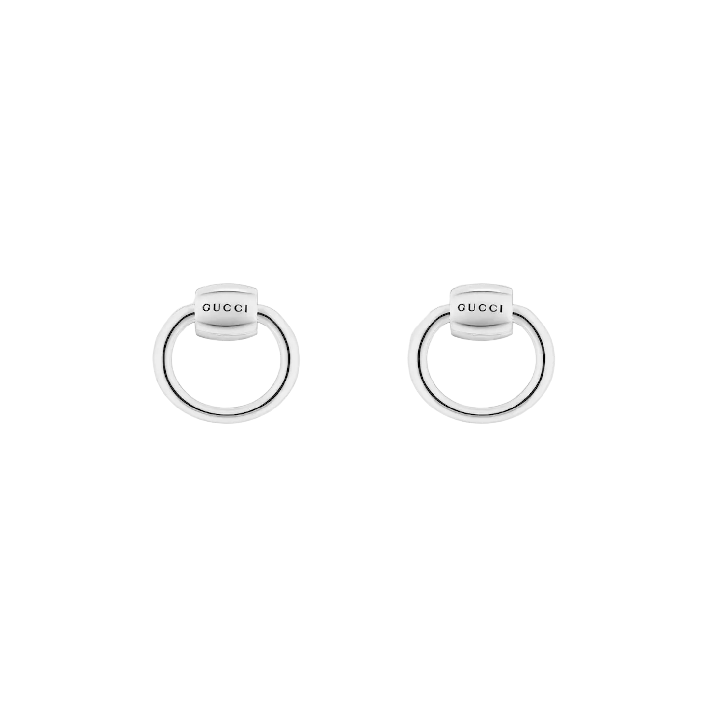 Sterling Silver Horsebit Small Hoop Earrings