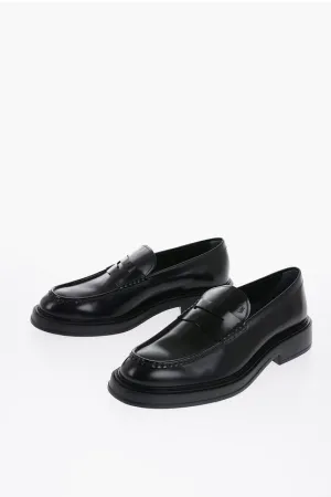 Tod's Brushed Leather Penny Loafers