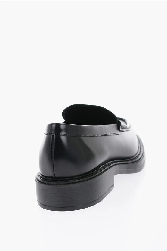 Tod's Brushed Leather Penny Loafers