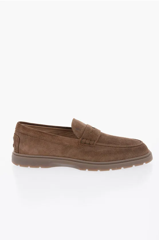 Tod's Suede Leather Penny Loafers