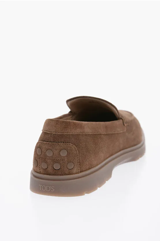 Tod's Suede Leather Penny Loafers