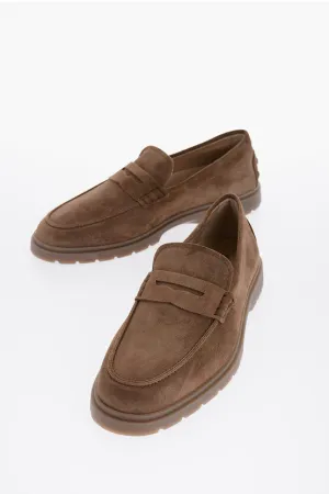 Tod's Suede Leather Penny Loafers
