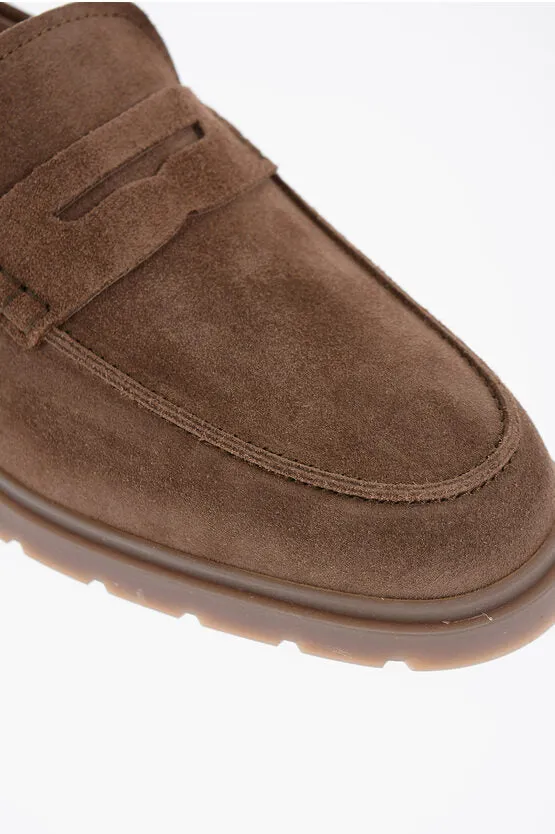 Tod's Suede Leather Penny Loafers