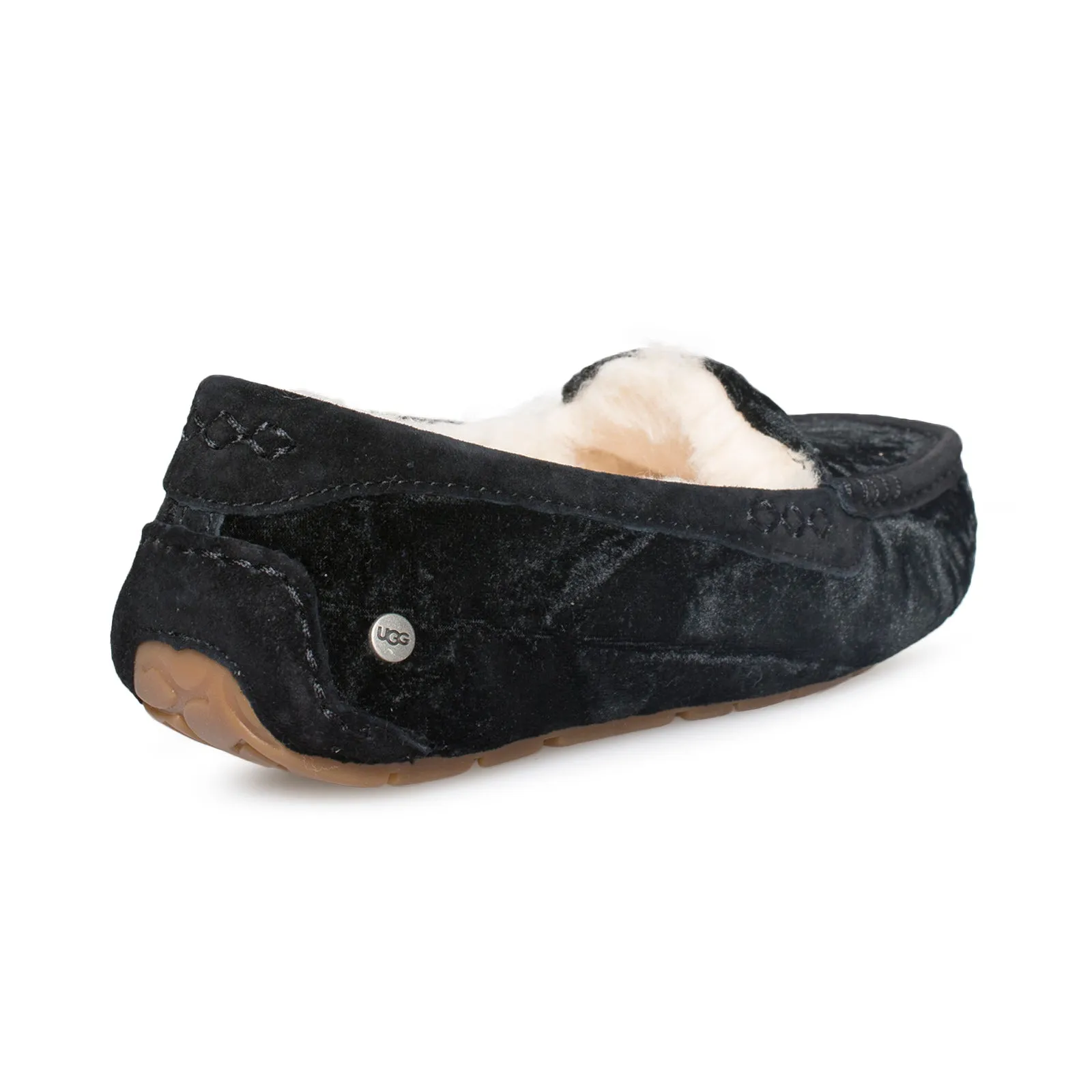 UGG Ansley Crushed Velvet Black Shoes