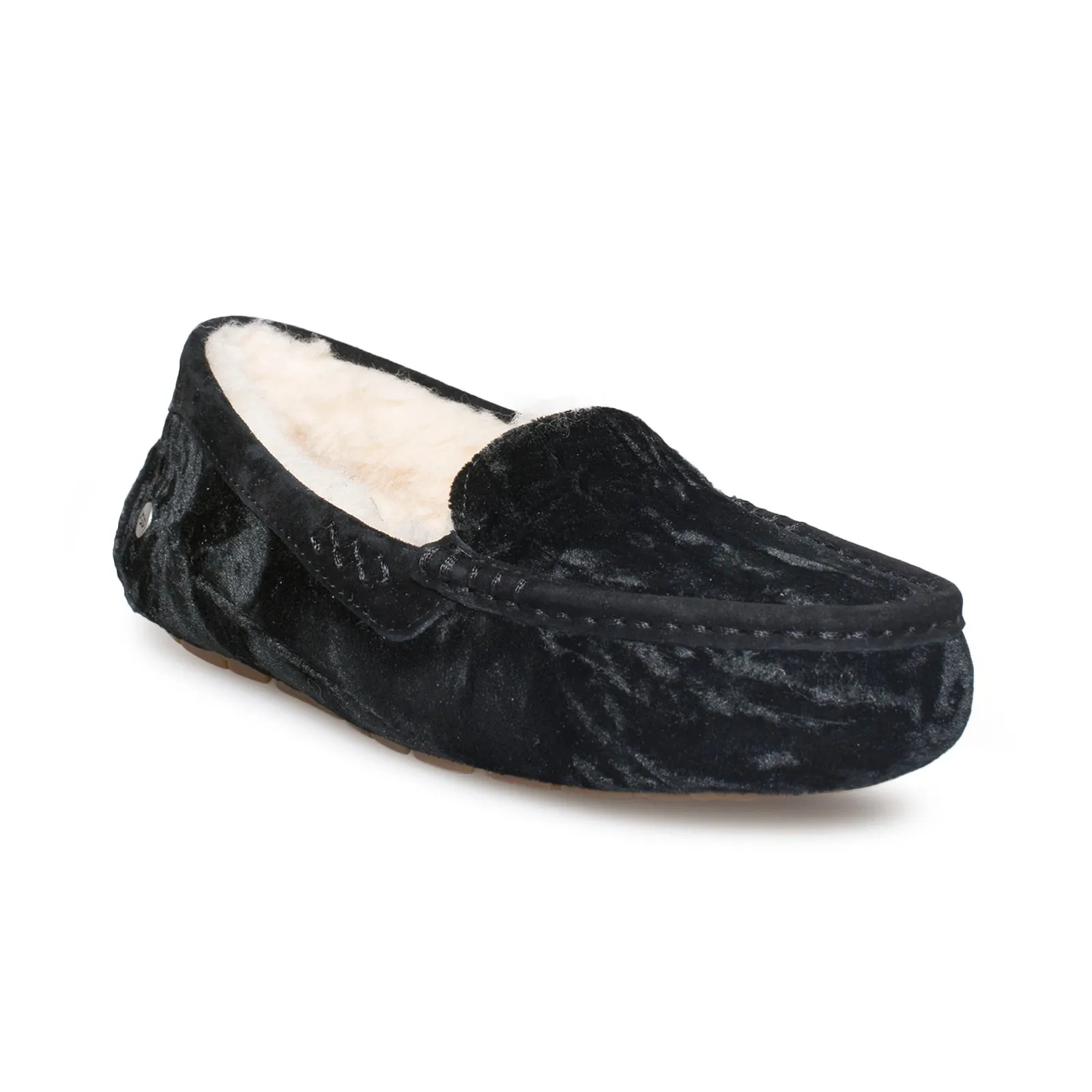 UGG Ansley Crushed Velvet Black Shoes