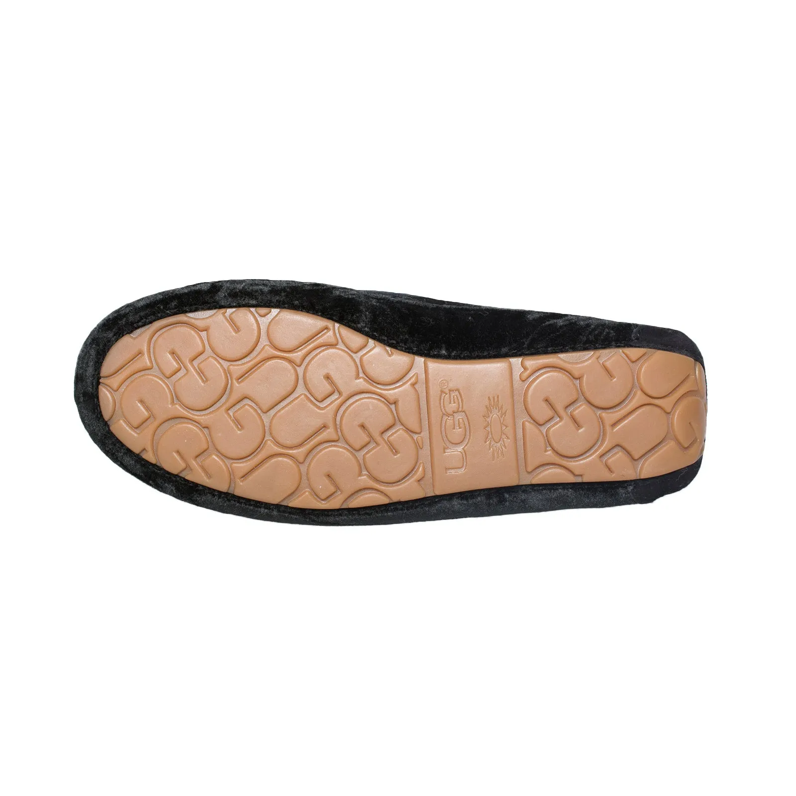 UGG Ansley Crushed Velvet Black Shoes